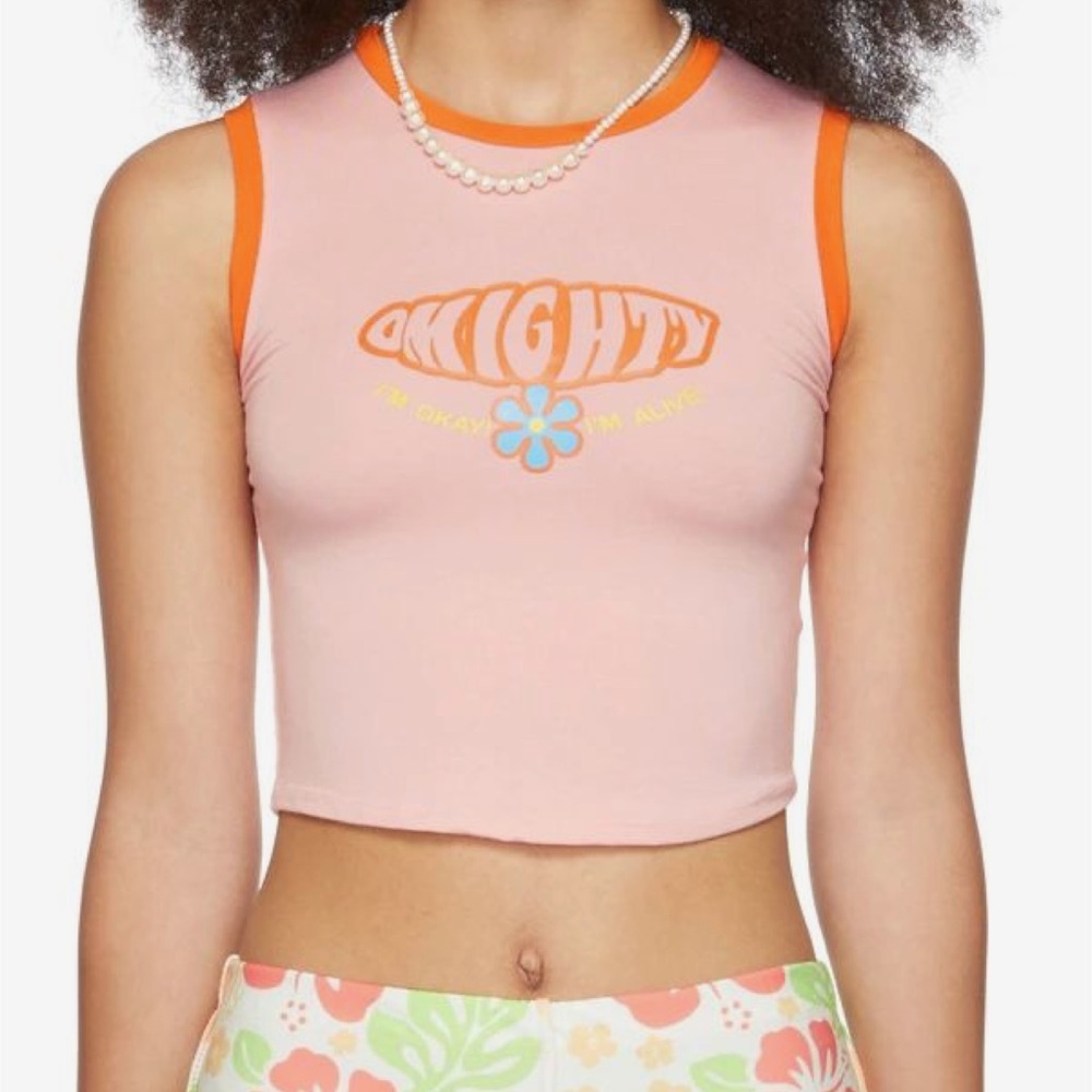 O mighty floral muscle tee